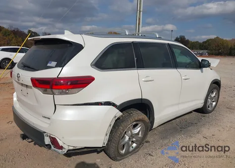 2018 Toyota Highlander Limited from USA, damaged, VIN 5TDYZRFH1JS283288